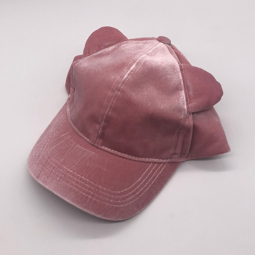 •Pink hat with ears